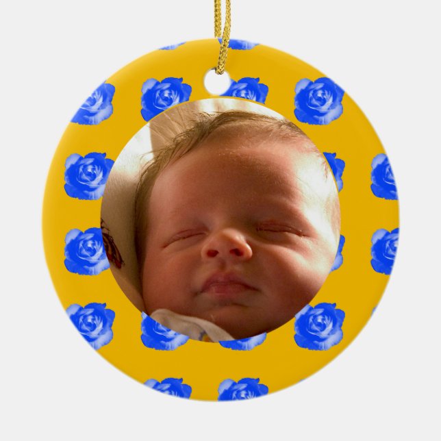 Rose Ceramic Tree Decoration (Front)