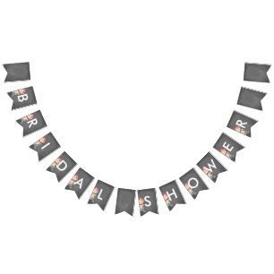 Rose Chalkboard Bridal Shower Banner