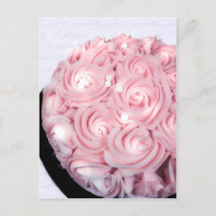 Rose Champagne Cake Postcard