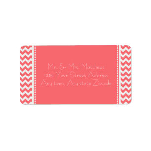 Rose Chevron Label
