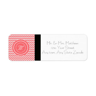 Rose Chevron Monogrammed