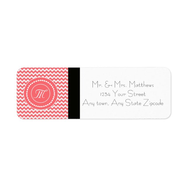 Rose Chevron Monogrammed (Front)