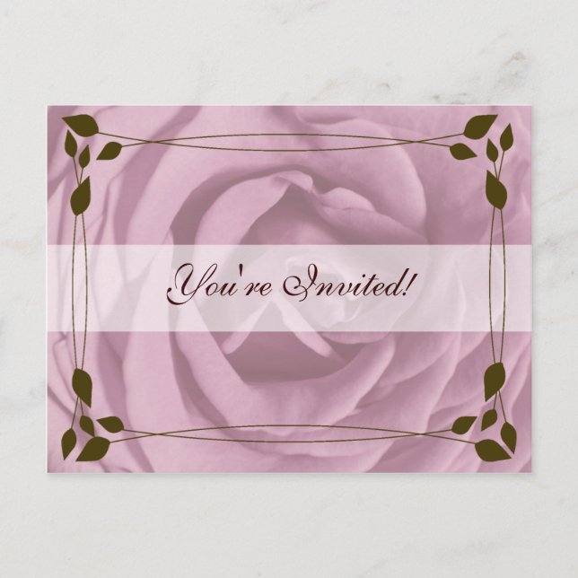 Rose & Chocolate, You're Invited! Invitation Postcard (Front)