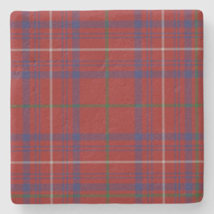 Rose Clan Tartan Plaid Stone Coaster