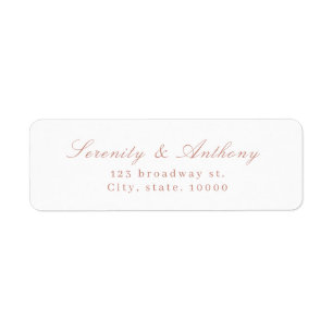 Rose Classic Elegance Script Simple return address