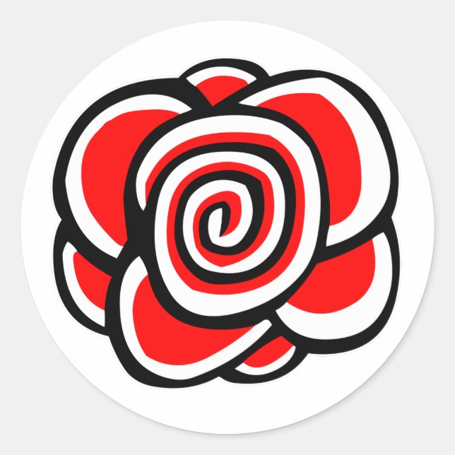 Rose Classic Round Sticker (Front)
