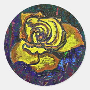 Rose Classic Round Sticker