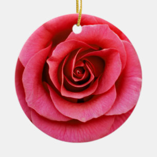 rose clear ceramic tree decoration