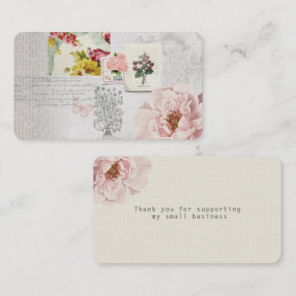 Rose Collage Business Thank You Card