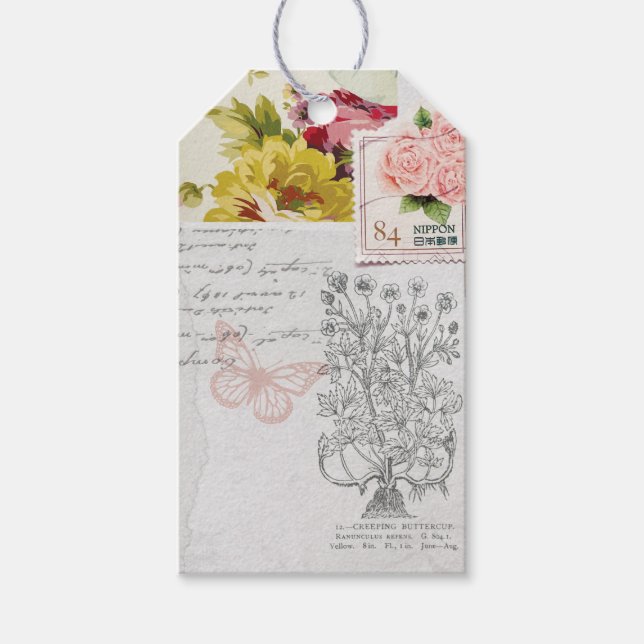 Rose Collage Gift Tag (Front)