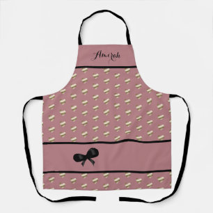 Rose-Coloured "It's All About Gold Hearts" Apron