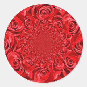 Rose-Coloured World: Floral Fantasy Classic Round Sticker