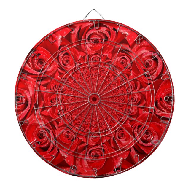 Rose-Coloured World: Floral Fantasy Dartboard (Front)