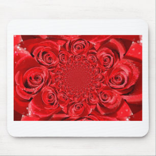 Rose-Coloured World: Floral Fantasy Mouse Mat