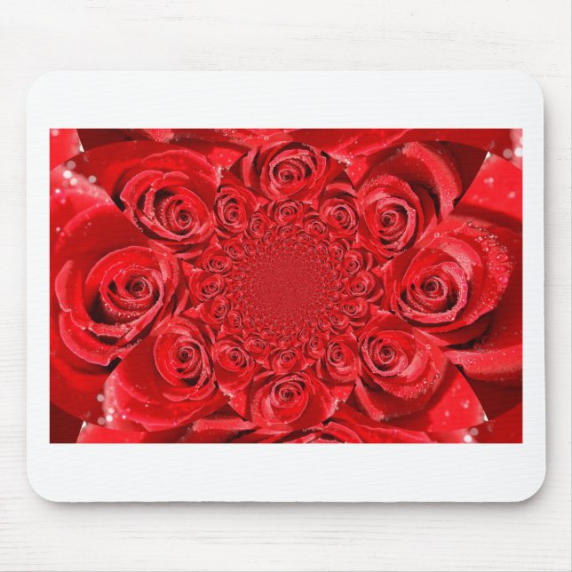 Rose-Coloured World: Floral Fantasy Mouse Mat (Front)