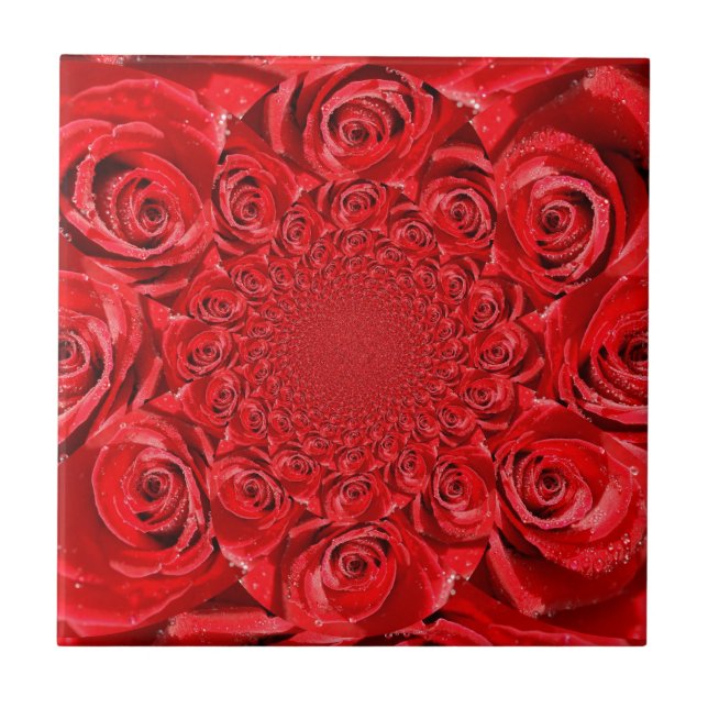 Rose-Coloured World: Floral Fantasy Tile (Front)
