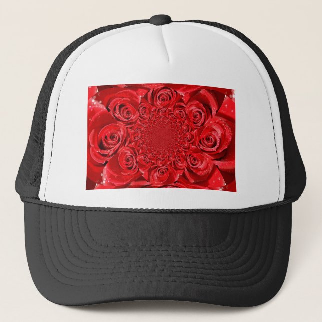 Rose-Coloured World: Floral Fantasy Trucker Hat (Front)