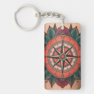 Rose Compass Bliss Key Ring