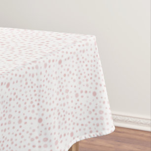 Rose Confetti Watercolor Dots Table Cloth