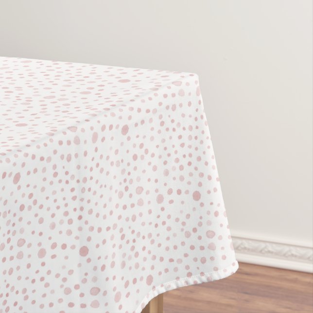 Rose Confetti Watercolor Dots Table Cloth (In Situ)