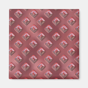 Rose Covered Rivet Pattern  Magnet
