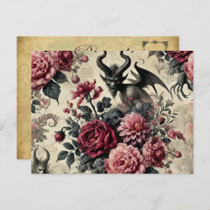 🔥 Rose Crematory – Gothic Victorian Holiday Postcard