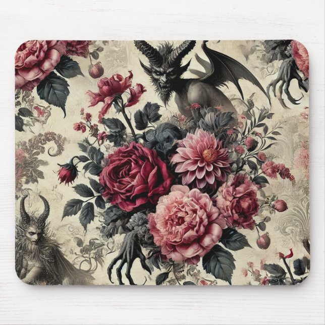 🔥 Rose Crematory – Gothic Victorian Mouse Mat (Front)