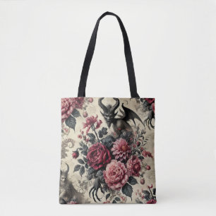 🔥 Rose Crematory – Gothic Victorian Tote Bag