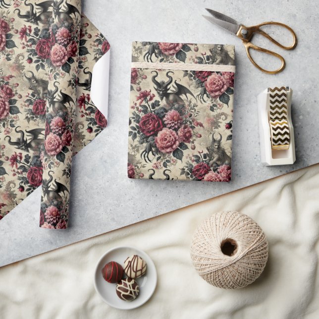 🔥 Rose Crematory – Gothic Victorian Wrapping Paper (Crafts)