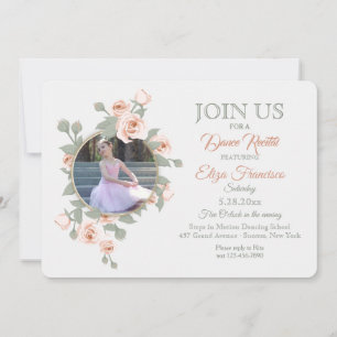 Rose Crescent Photo Invitations