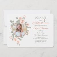 Rose Crescent Photo Religious Invitations