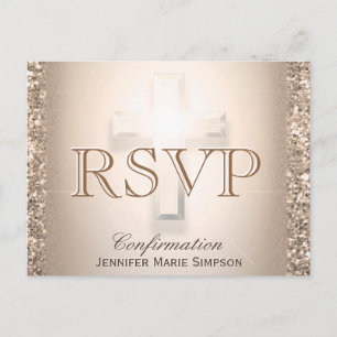Rose Cross   RSVP Invitation Postcard