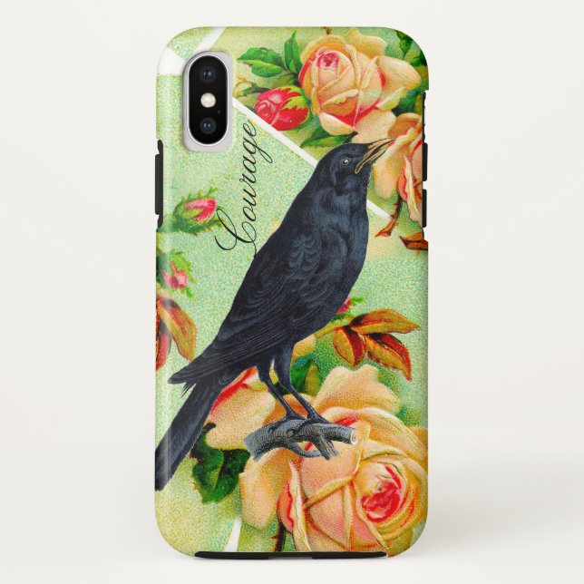 Rose Crow Courage Case-Mate iPhone Case (Back)