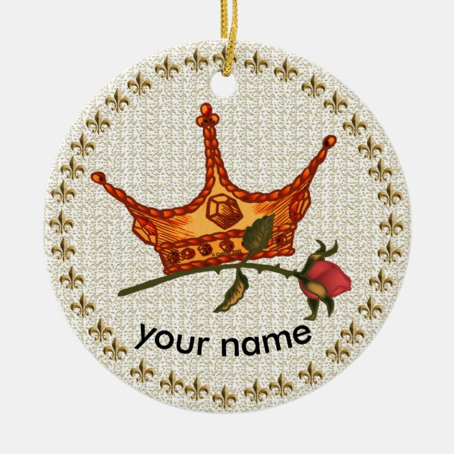 Rose Crown  Ornament (Front)