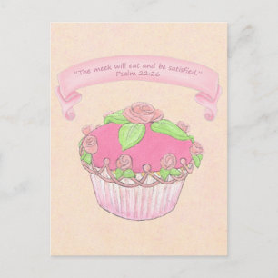 Rose Cupcake~Good Gift Scripture Postcard Print