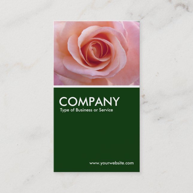 Rose - Dark Green Business Card (Front)