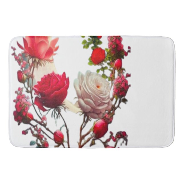 Rose day  bath mat (Front)