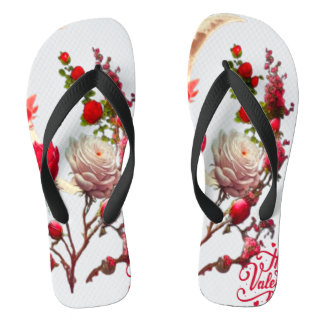 Rose day flip flops