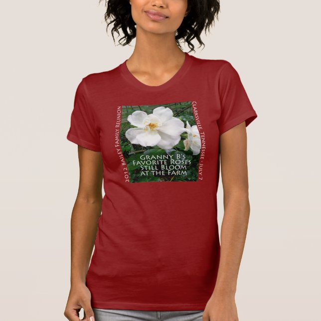 Rose Design for dark coloured shirts (Front)