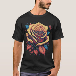 Rose Design - Fresh Style Unique Fashion Tende" T-Shirt