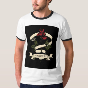 Rose designing man's t-shirt 