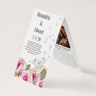 Rose Diamond Ring Engagement Wedding Photo