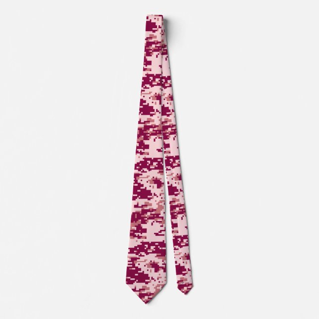 Rose Digital Camo Pattern Tie (Front)