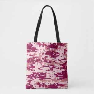 Rose Digital Camo Pattern Tote Bag