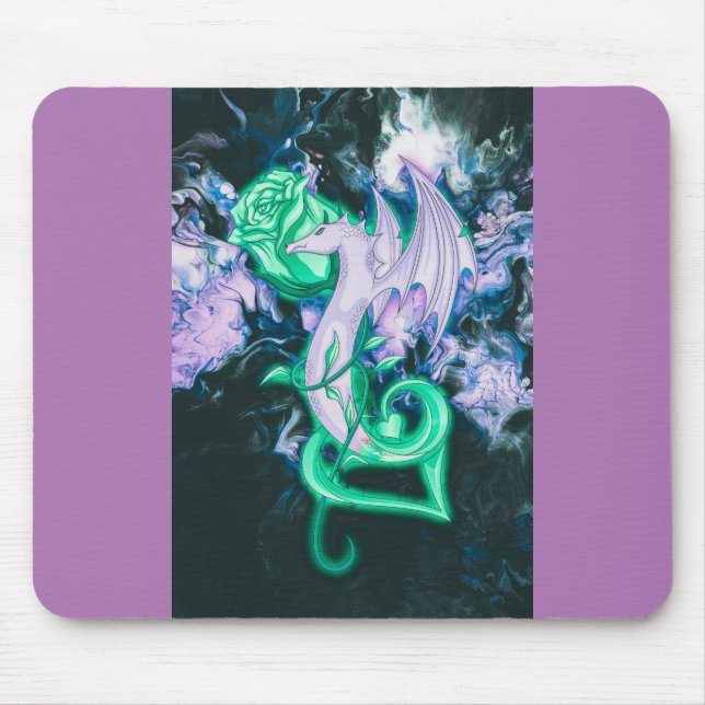 Rose Dragon Lover Mouse Mat (Front)