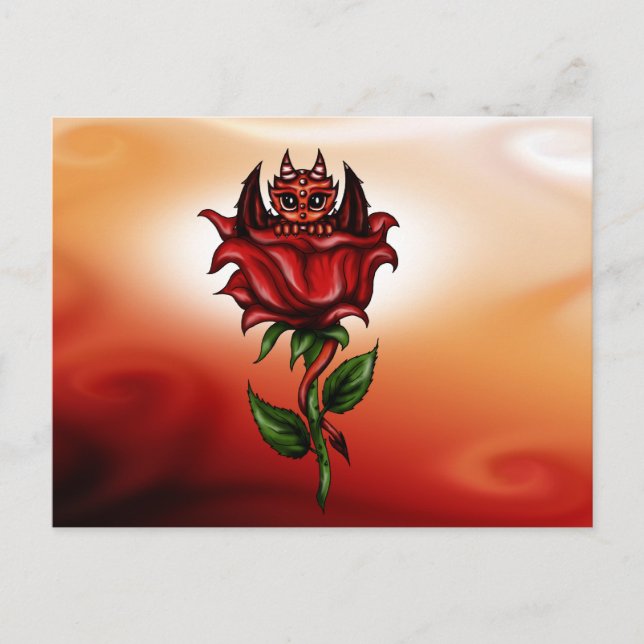 Rose Dragon Postcard (Front)