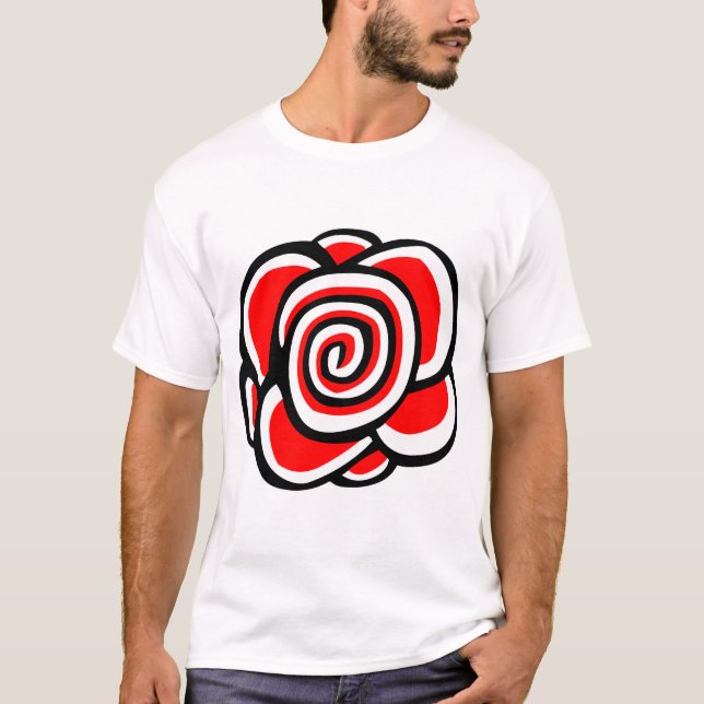 Rose Drawing - Customised T-Shirt (Front)