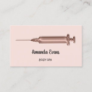 Rose Drips Beauty Cosmetologist Botox Syringe App Appointment Card