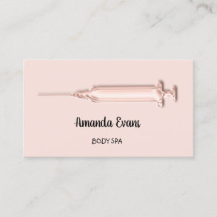 Rose Drips Beauty Cosmetologist Botox Syringe Appointment Card