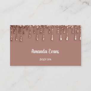 Rose Drips Beauty Studio Wellness Logo QR Code SPA Appointment Card
